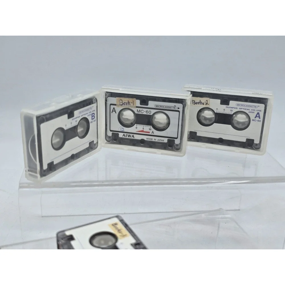 2 Pack SONY MC-90 MICROCASSETTE AUDIO TAPES  90 MINUTES & 4 Used MC-60 Tapes‎